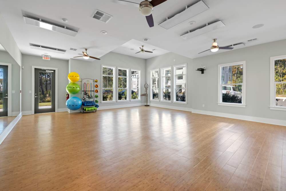 Yoga studio at Park Circle Village in North Charleston, South Carolina