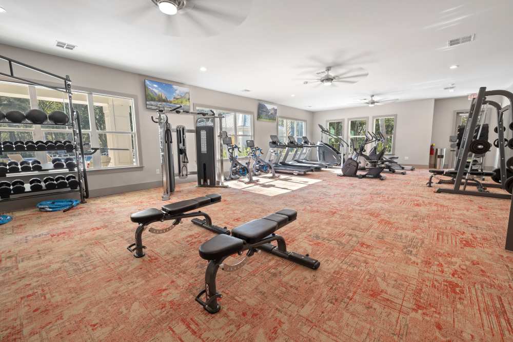 Large fitness center at Park Circle Village in North Charleston, South Carolina