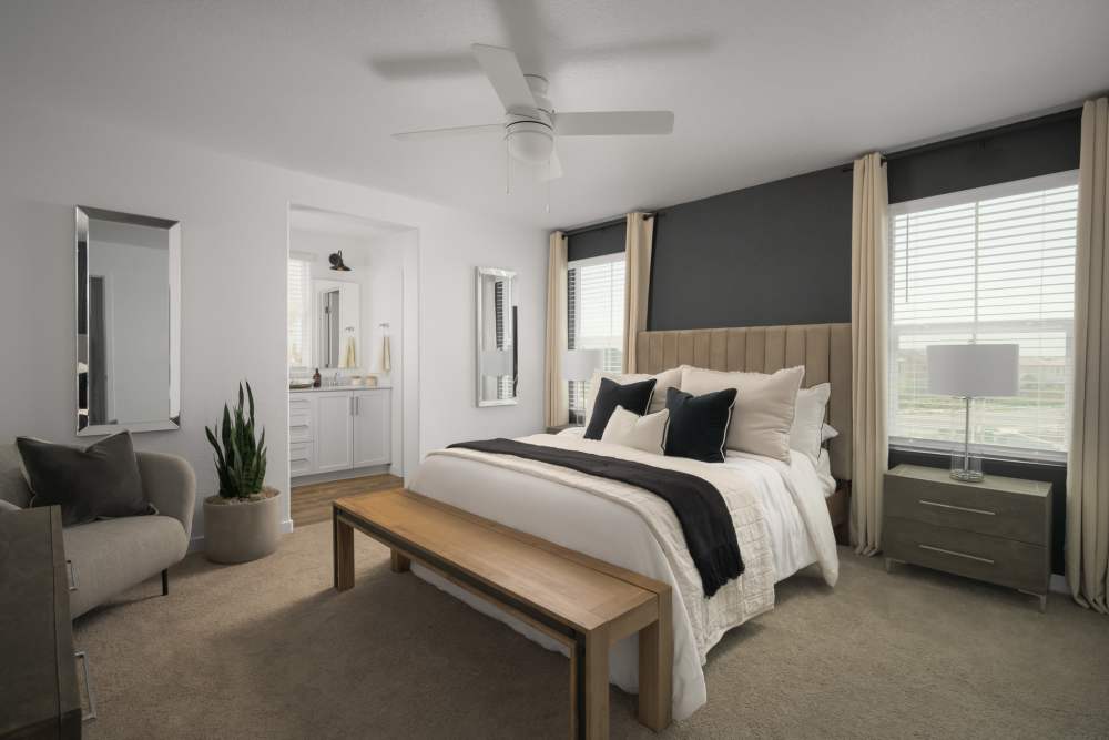 Spacious bedroom at Vera at Fiddyment in Roseville, California