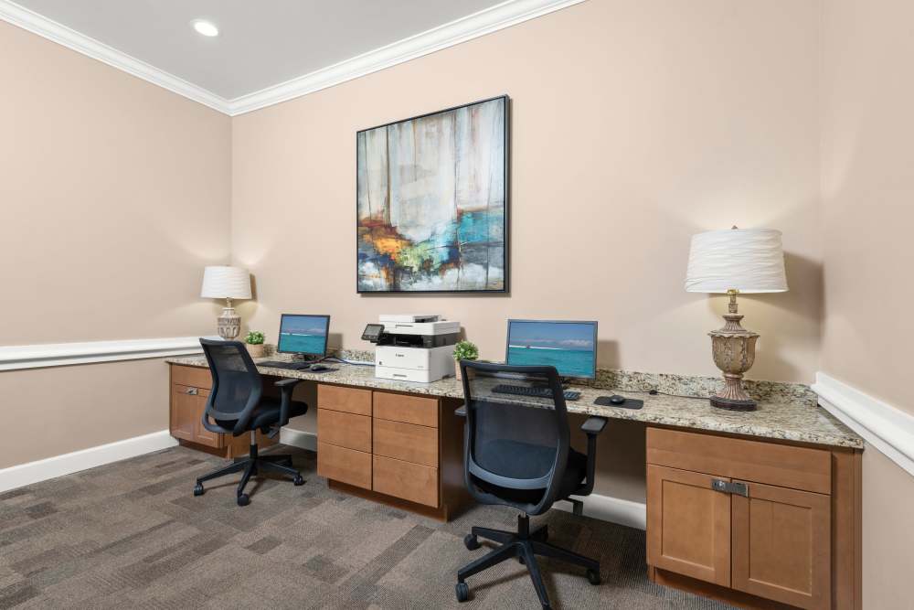 Business Center at Estancia at Ridgeview Ranch in Plano, Texas