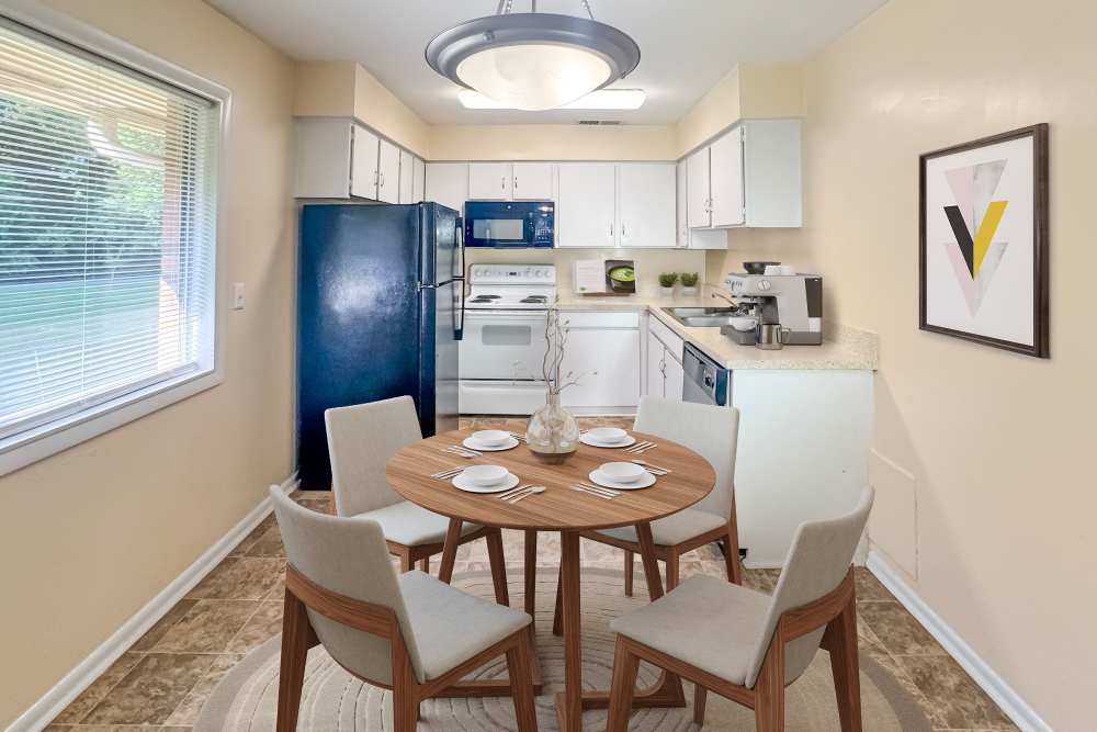 Cozy Apartments with Energy-Efficient Appliances in the kitchen at Columbus, Georgia