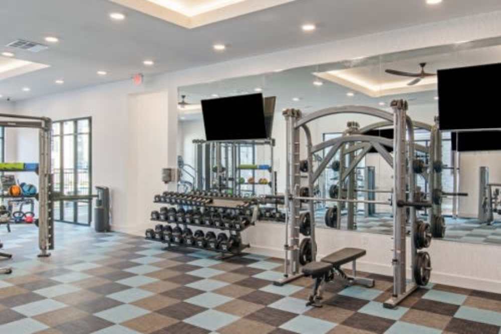 Fitness center at Hudson on 158 in Midland, Texas