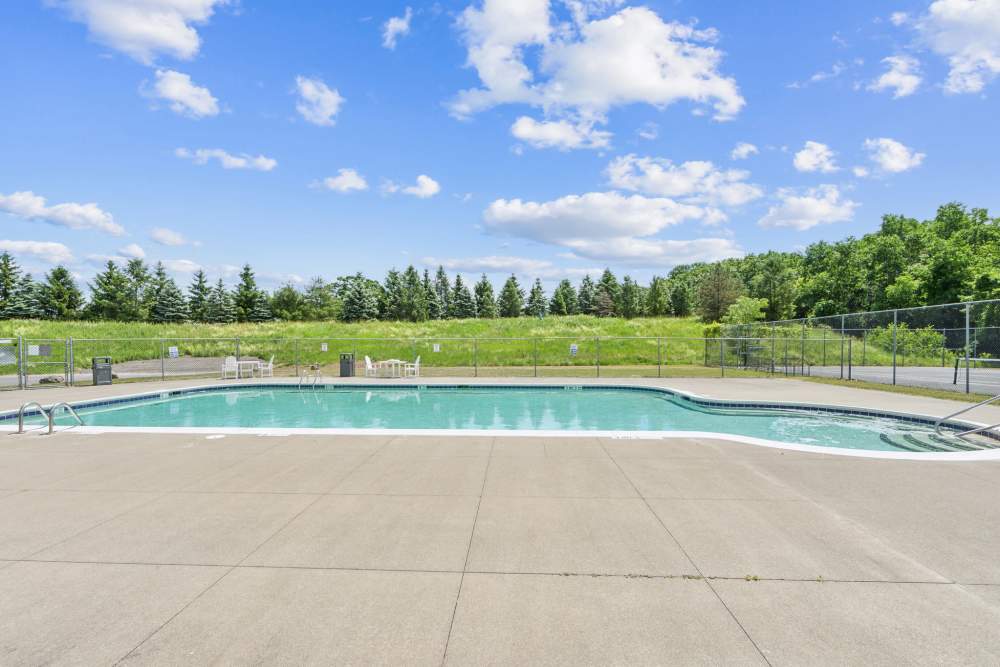 pool with a view at Lake Shore Park Apartments in Watervliet, New York