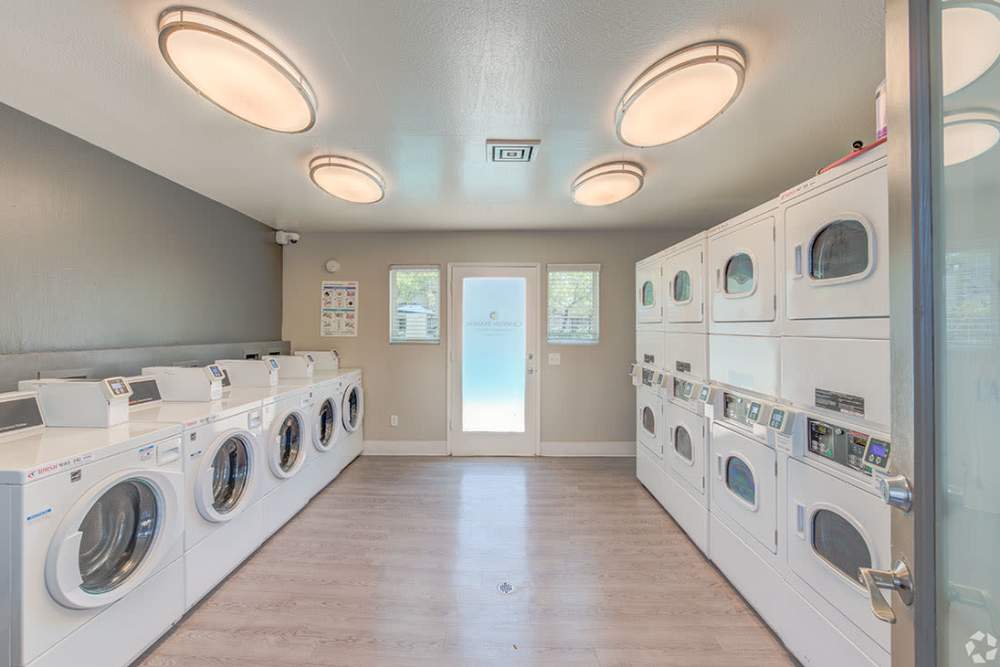 public laundry room at Canyon Manor in American Canyon, California