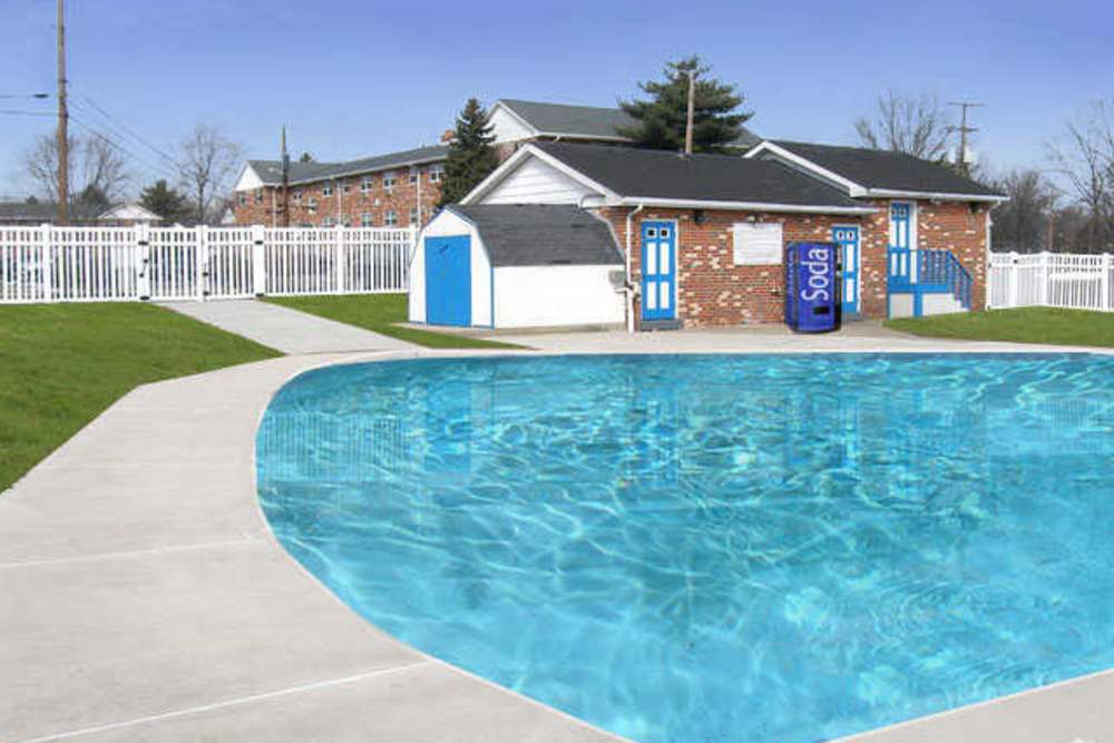 Sparkling swimming pool at Quakertown West Apartment Homes in Quakertown, Pennsylvania