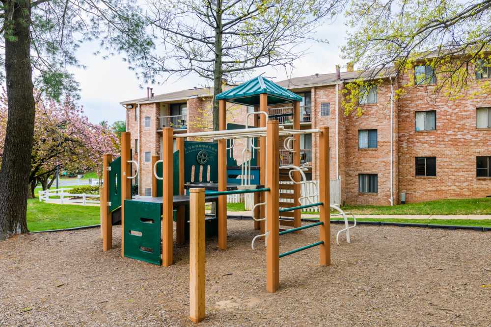 Community playgrounds at Montgomery Club in Gaithersburg, Maryland