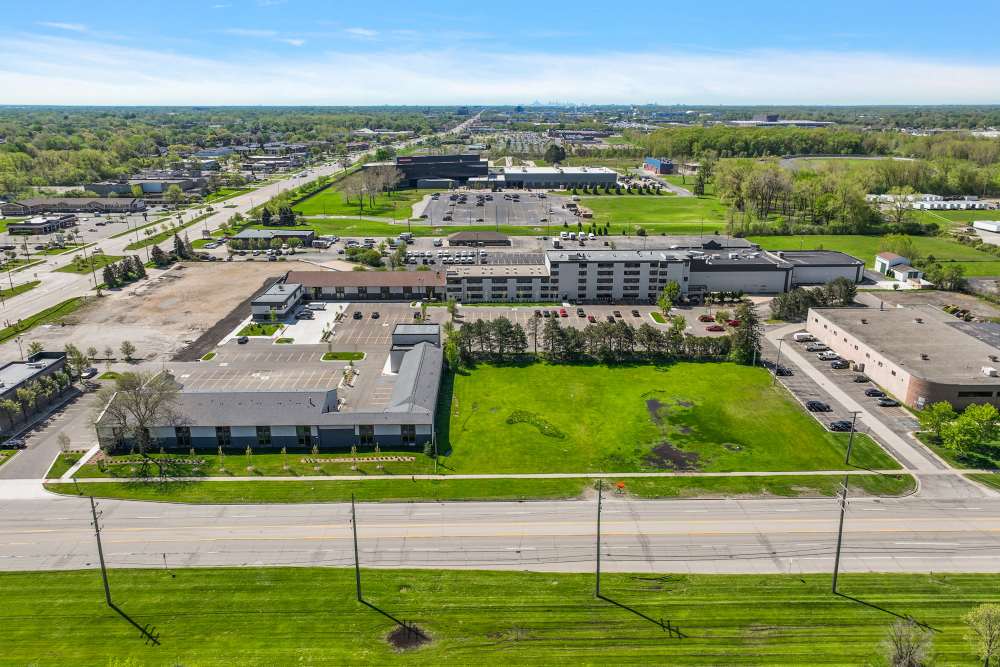 Third aerial view of The Block at Sterling Heights in Sterling Heights, Michigan