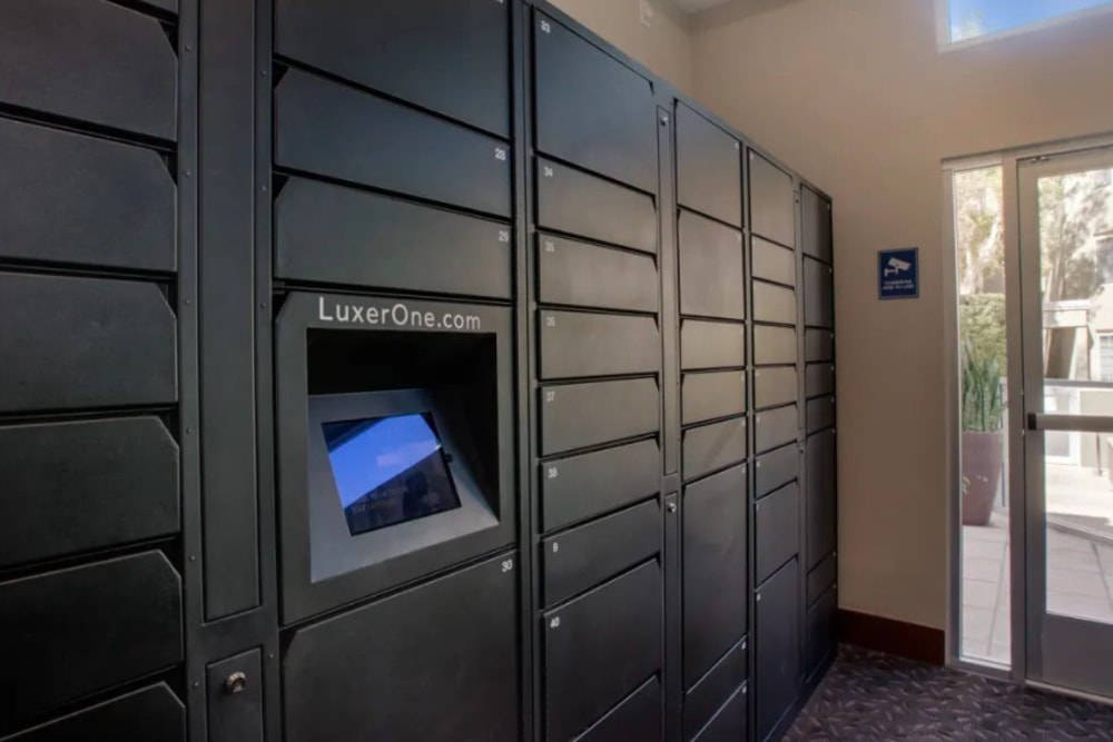 Lock boxes at Eagle Rock Apartments at Framingham memory care in Framingham, Massachusetts
