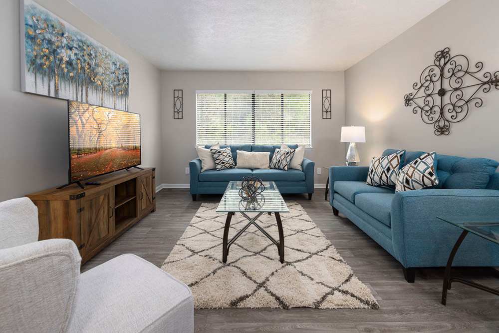 Spacious living room at Cross Creek in Columbus, Georgia