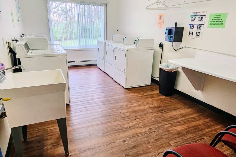 Laundry room at Bramblewood in New Haven, Michigan