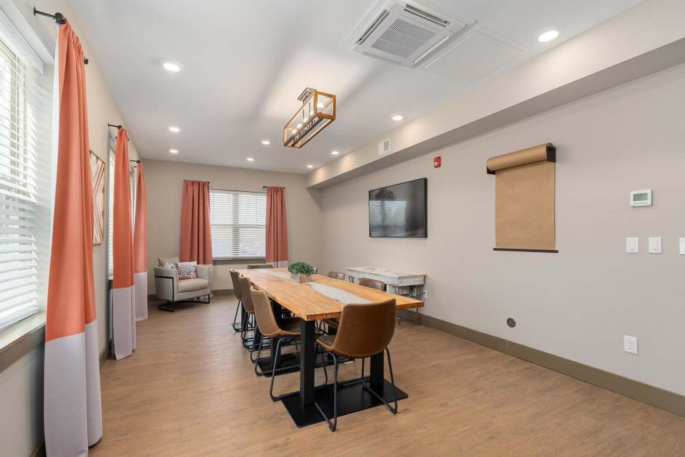 Community meeting room at East of Market in Frederick, Maryland