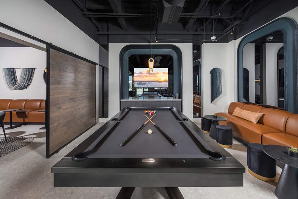 Play with the pool table in our clubhouse at The Ellison