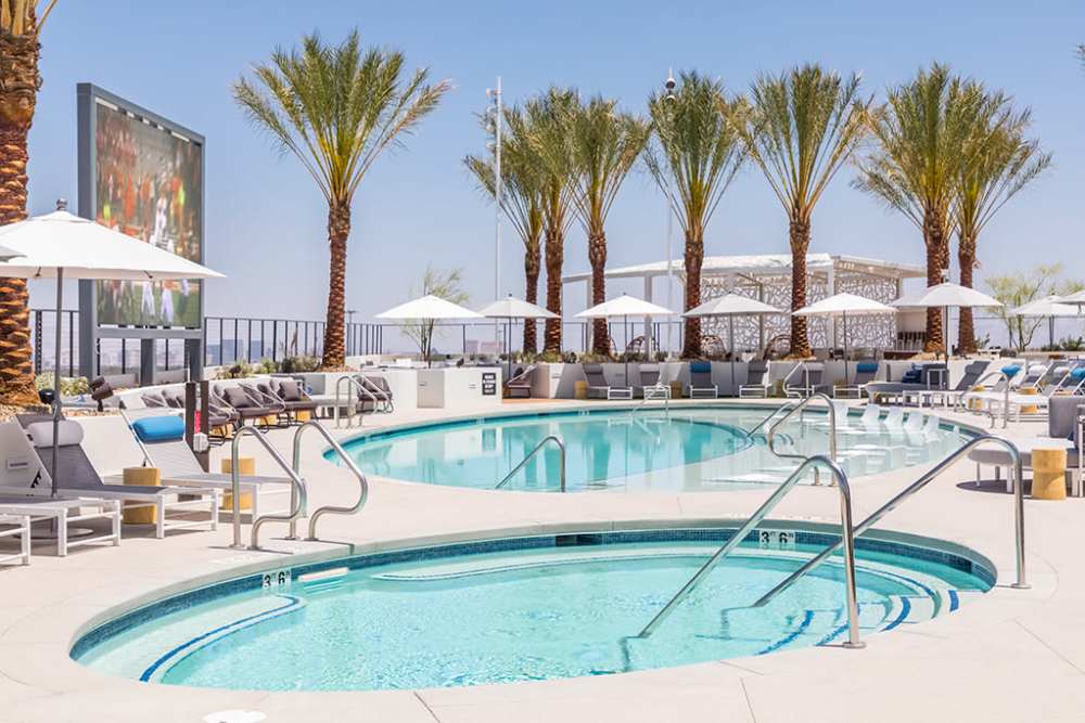 Take a dip in our swimming pool spa at The Ellison in Las Vegas, Nevada
