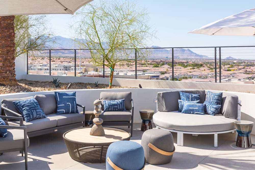 Roof deck with a wide and beautiful view at The Ellison in Las Vegas, Nevada