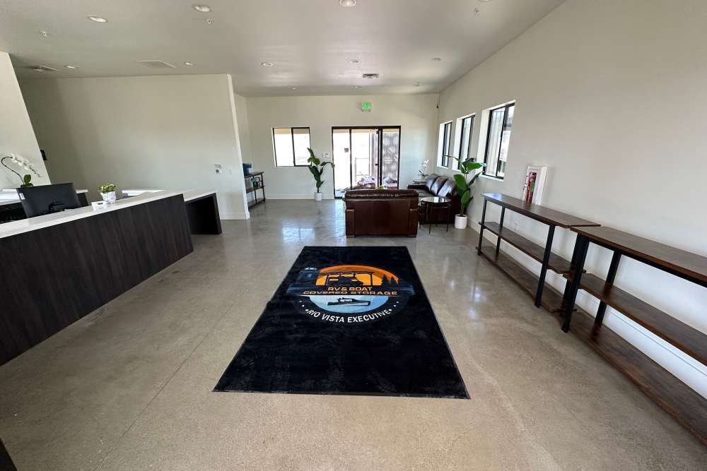 Interior of the office at Rio Vista Executive RV and Boat Storage in Rio Vista, California
