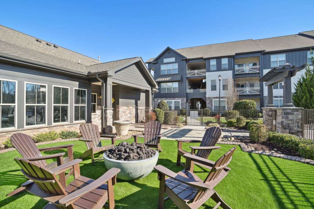 Fire pit at The Apartments at Brayden in Fort Mill, South Carolina