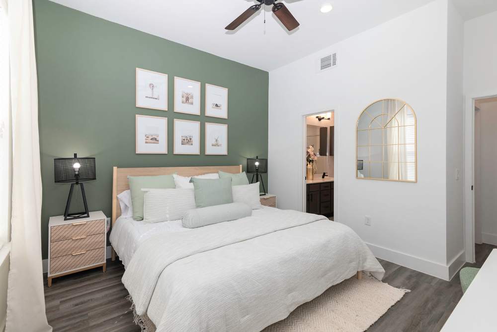 Model Unit bedroom  at parcHAUS AT CELINA PARKWAY in Celina, Texas