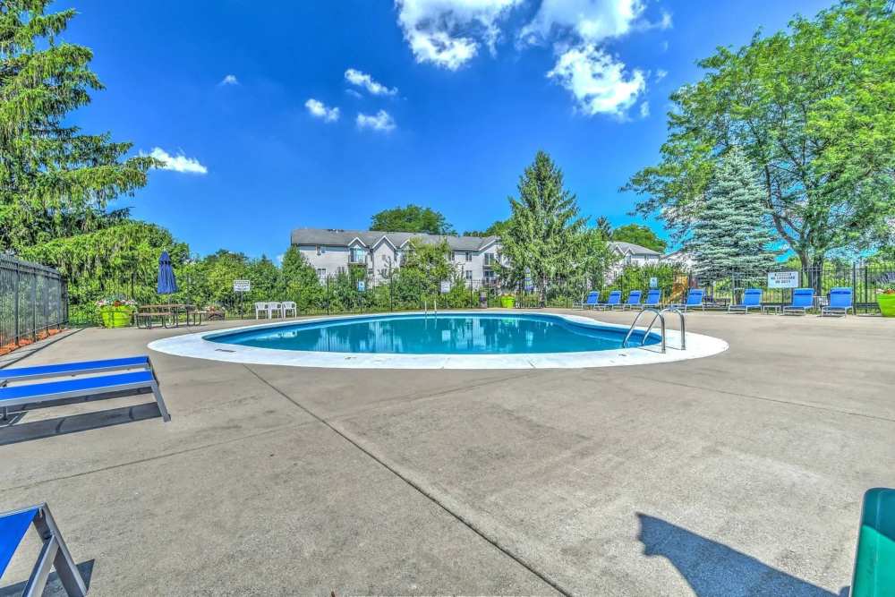 View of the swimming pool at Hidden Creek, Crown Point, Indiana