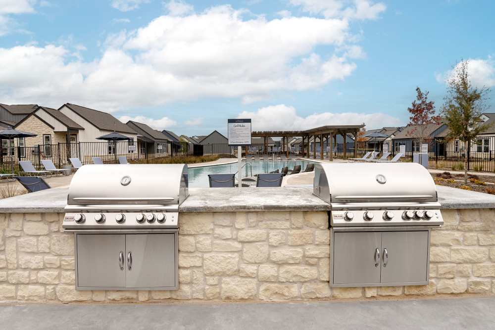 Grill area parcHAUS AT CELINA PARKWAY in Celina, Texas