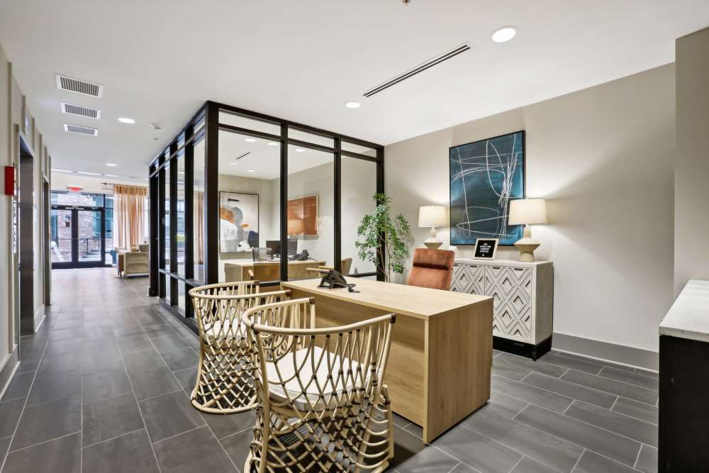 Spacious Leasing office at Chandler Residences in Roswell, Georgia