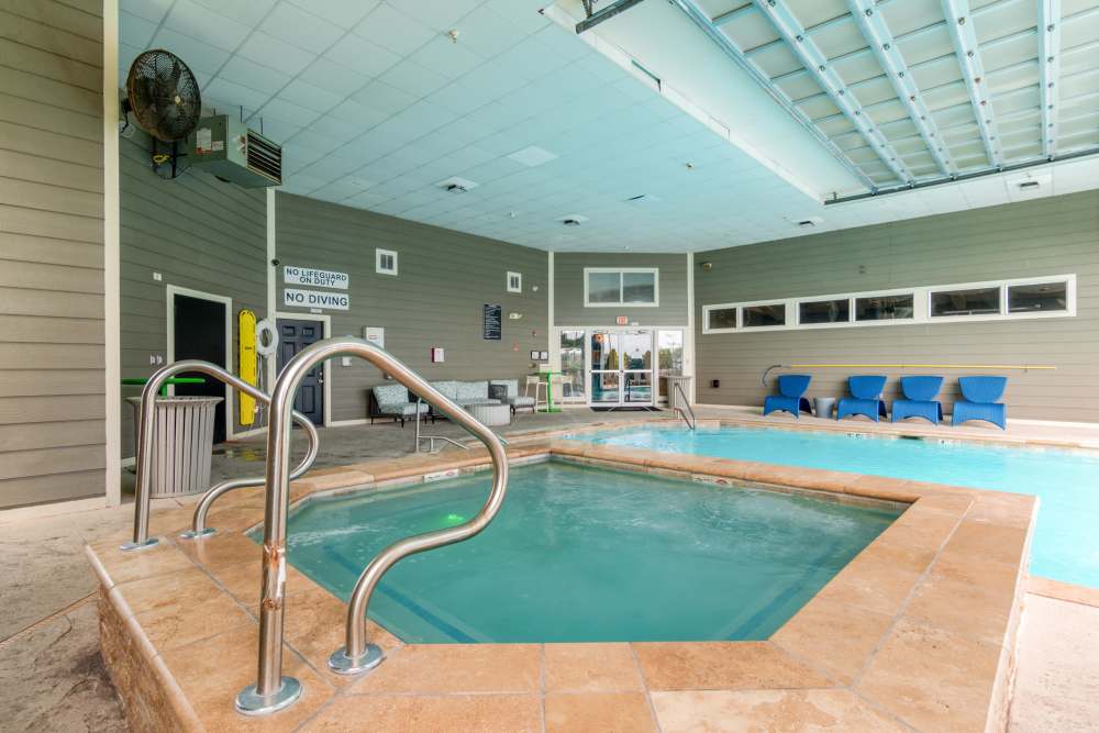 Swimming pool at Cornerstone Apartments in Independence, Missouri. 