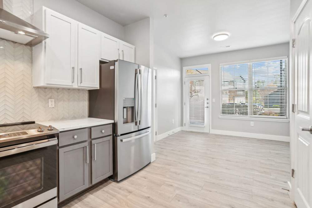 Open kitchen area at The Apartments at Brayden in Fort Mill, South Carolina