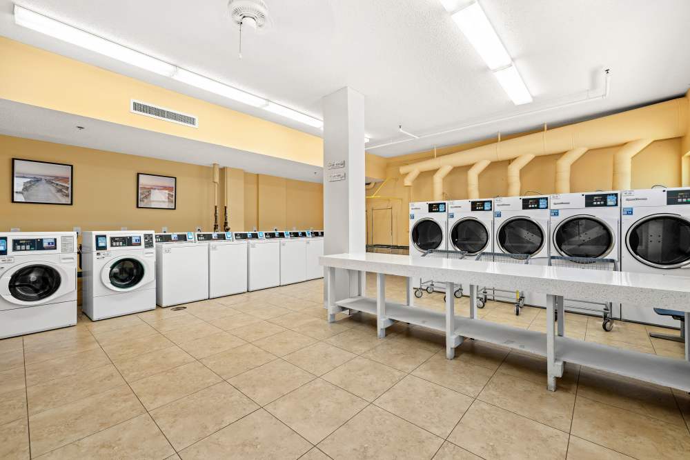 Community Laundry Room at Bay Pointe Tower in South Pasadena, Florida