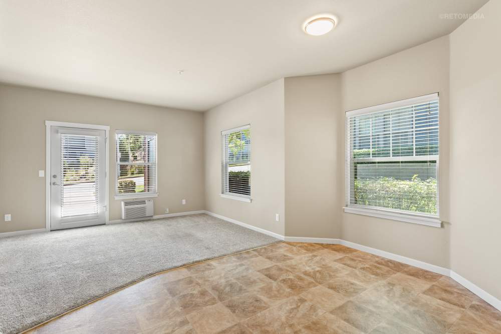 large living room with windows at Orchard Ridge in Salem, Oregon