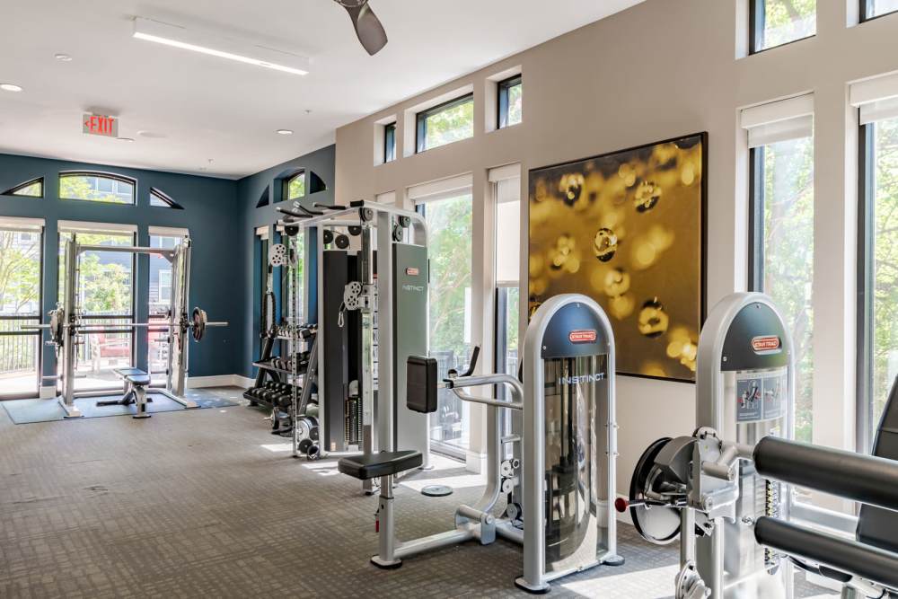 Fitness center at Echelon at Odenton in Odenton, Maryland