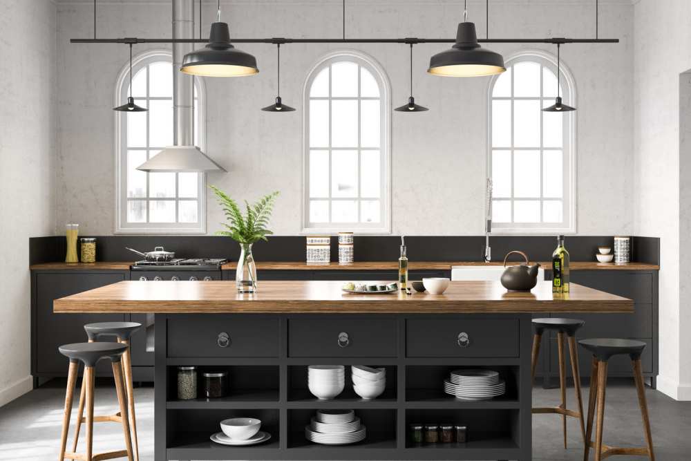 Rendering of kitchen at Union Terminal Warehouse in Jacksonville, Florida