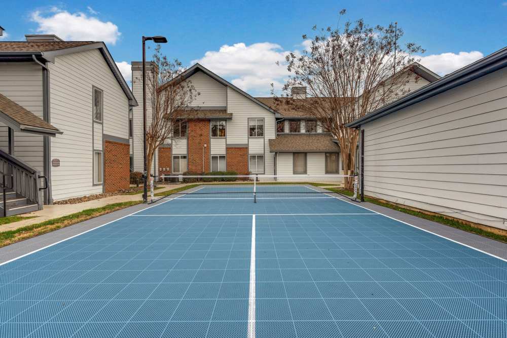 Tennis courts at Vivo Living Charlotte in Charlotte, North Carolina, 