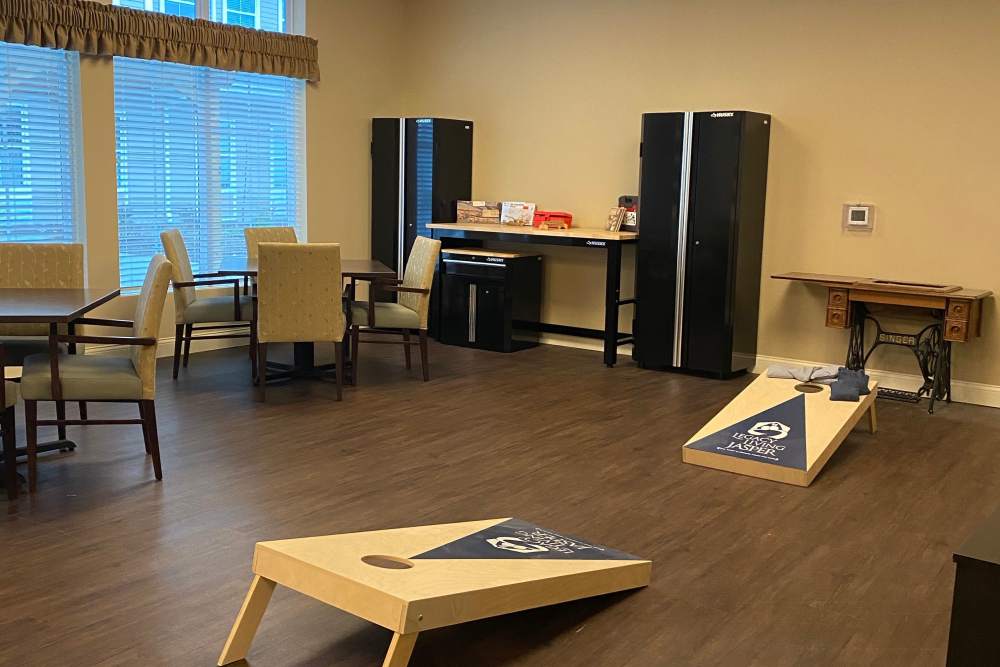 Indoor community gathering spaces at Legacy Living Defiance in Defiance, Ohio