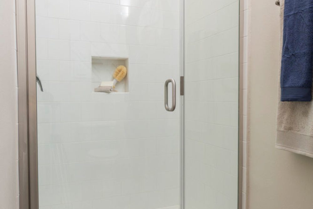 Walk-in shower at Beacon Station in Augusta, Georgia