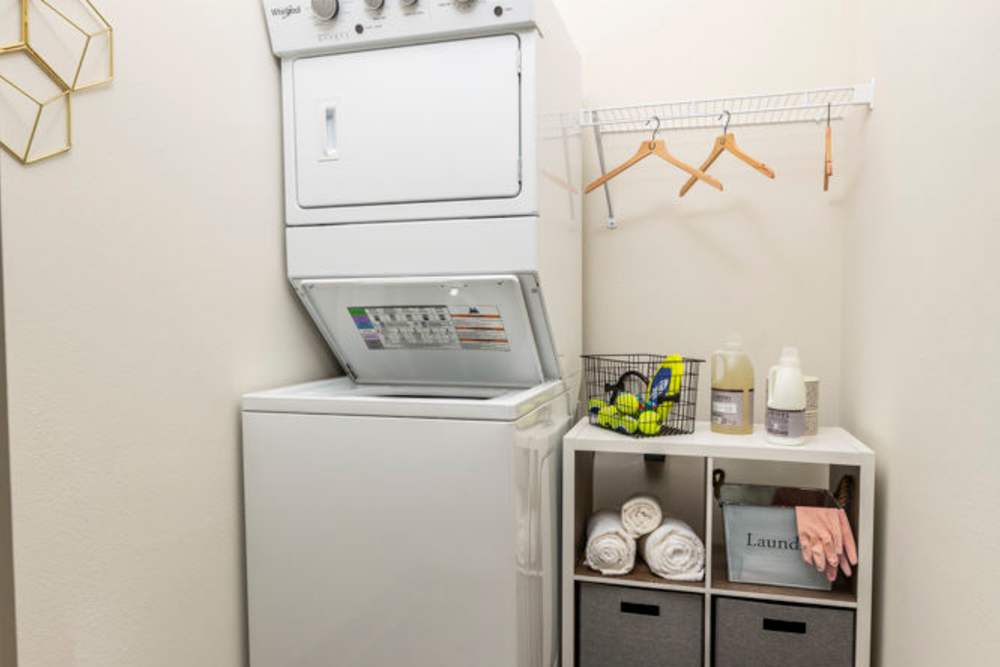 In-home washer and dryer units at Beacon Station in Augusta, Georgia