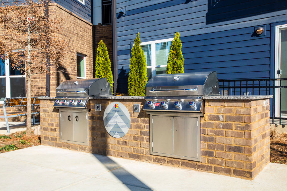 Outdoor grills at Beacon Station in Augusta, Georgia