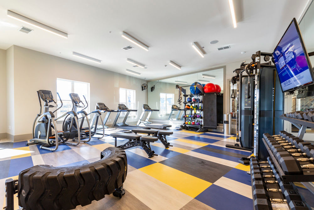 Get a workout in at our fitness center at Beacon Station in Augusta, Georgia