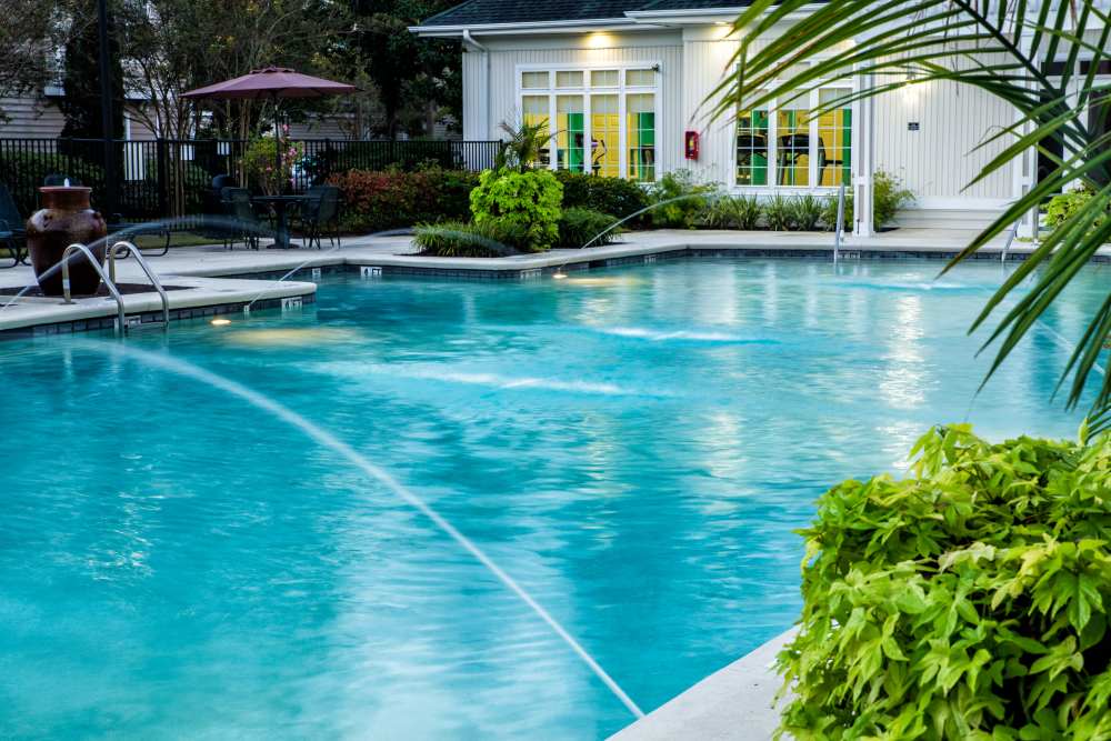 Luxurious swimming pool at The Grove at Oakbrook in Summerville, South Carolina