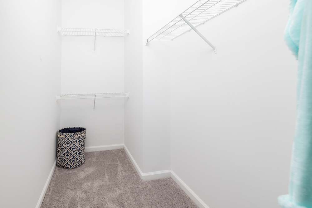Spacious walk-in closets at The Grove at Oakbrook in Summerville, South Carolina