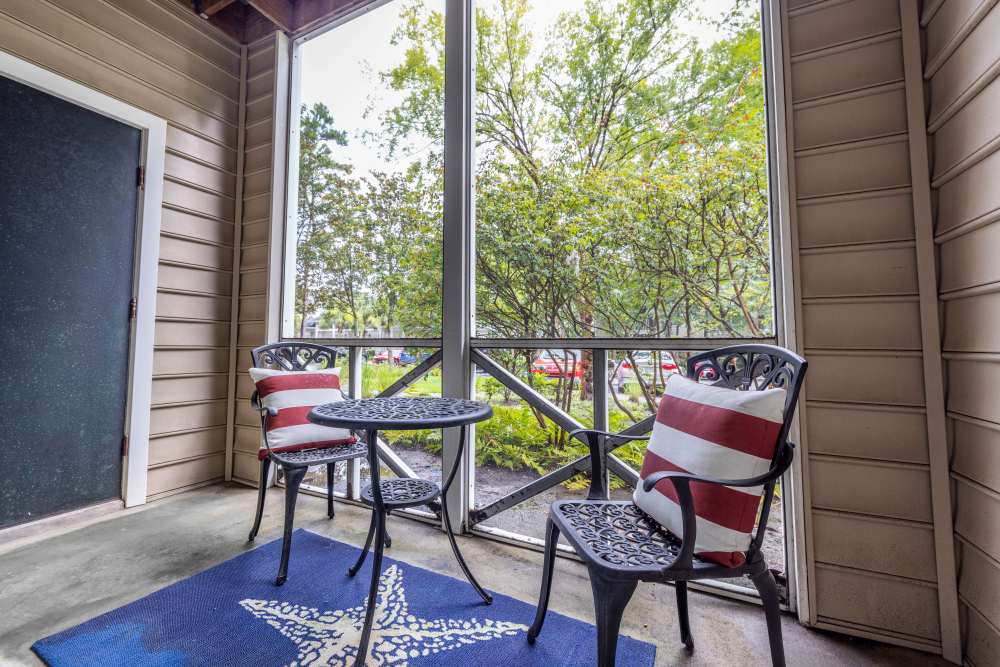 Private balcony at The Grove at Oakbrook in Summerville, South Carolina