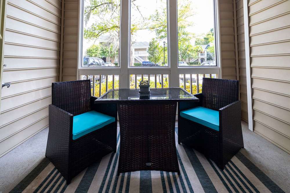 Cozy nook for two at Heron Reserve in Charleston, South Carolina