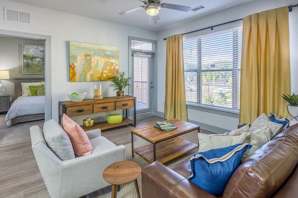 Living room at The District in Asheville, North Carolina