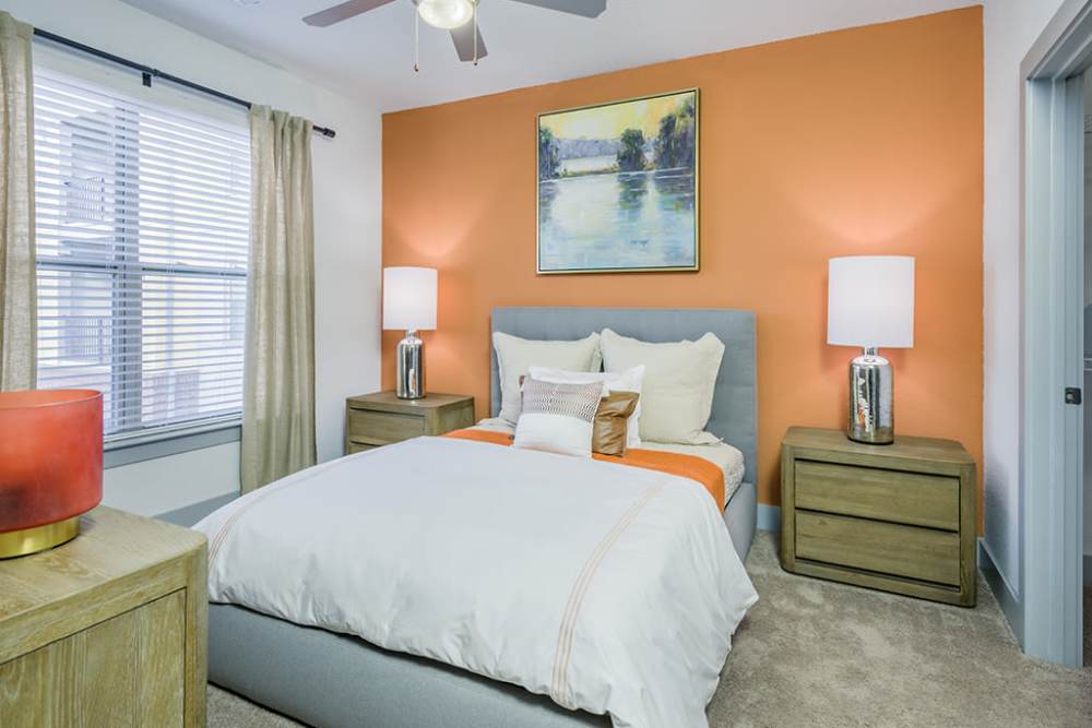 Cozy bedroom at The District in Asheville, North Carolina