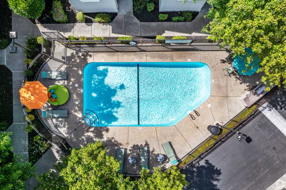 pool overview at Oakshade Commons in Davis, California