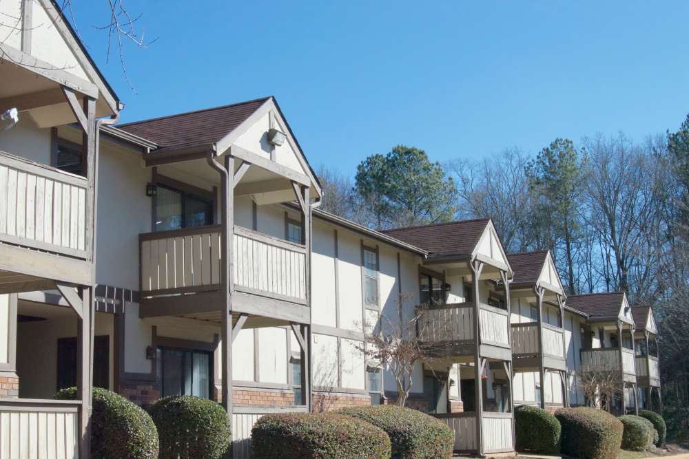 Exterior of our apartments at Cambridge Apartments in Athens, Georgia