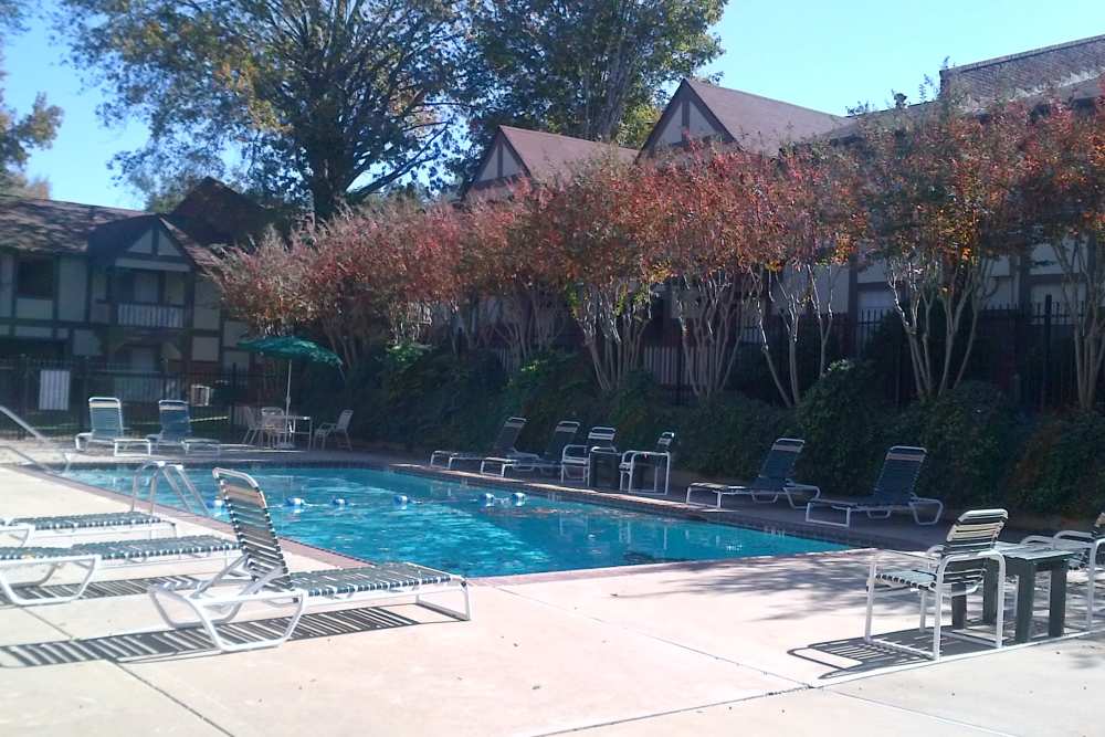 Luxurious swimming pool at Cambridge Apartments in Athens, Georgia