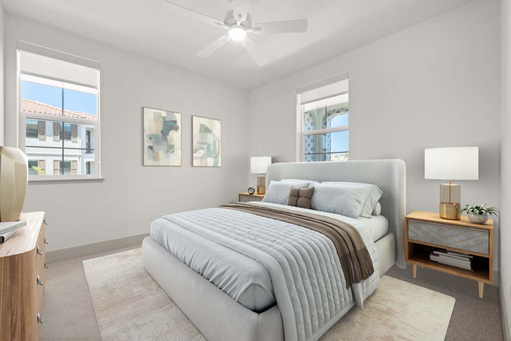 Luxury Bedroom view at Broadstone Villas in Folsom, California