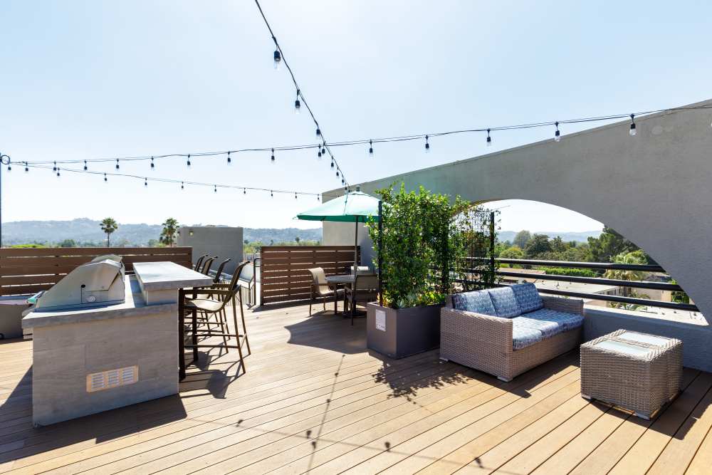 Patio at Vue at Laurel Canyon in Valley Village, California