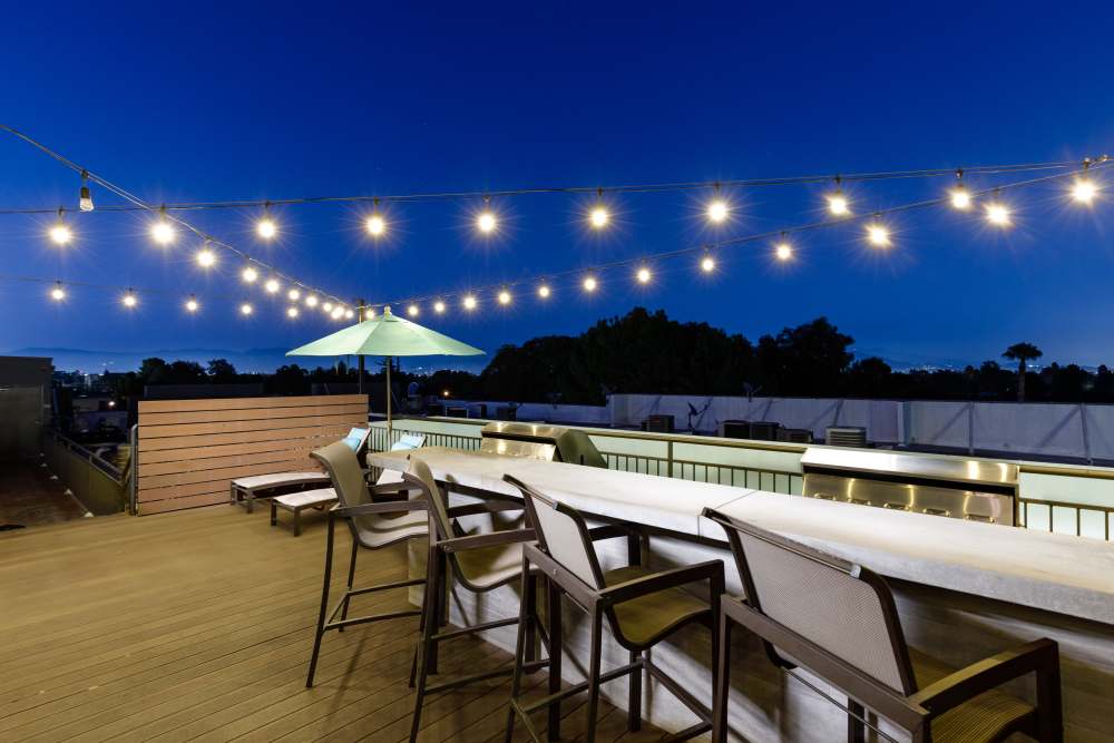 Patio at Vue at Laurel Canyon in Valley Village, California