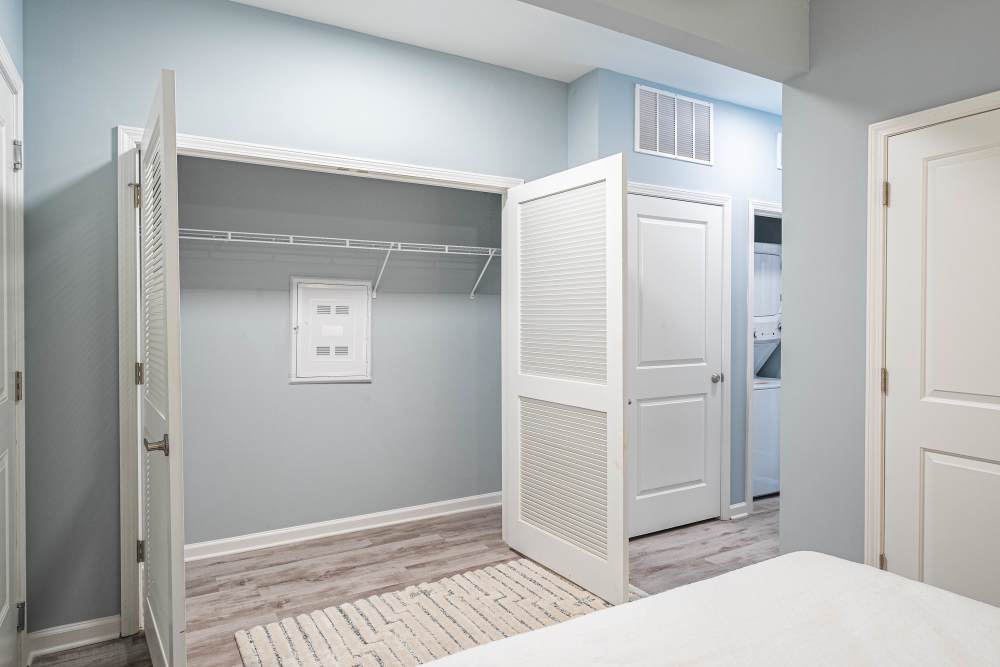Large closets in our homes at The Addie in Savannah, Georgia