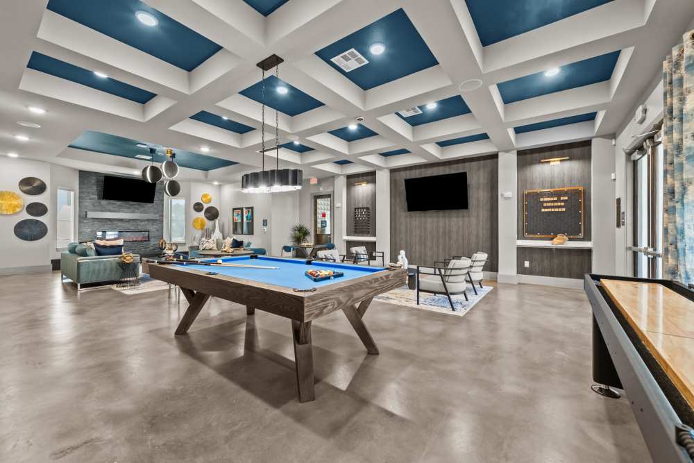 Spacious common game area at Grand At Cibolo in Cibolo, Texas